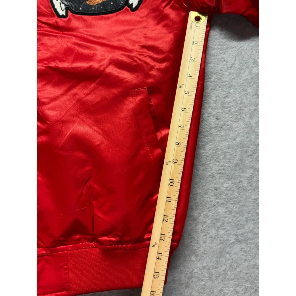 Looney Tunes Taz Red Satin Bomber Jacket Aint No Saint Tazmanian Devil Large